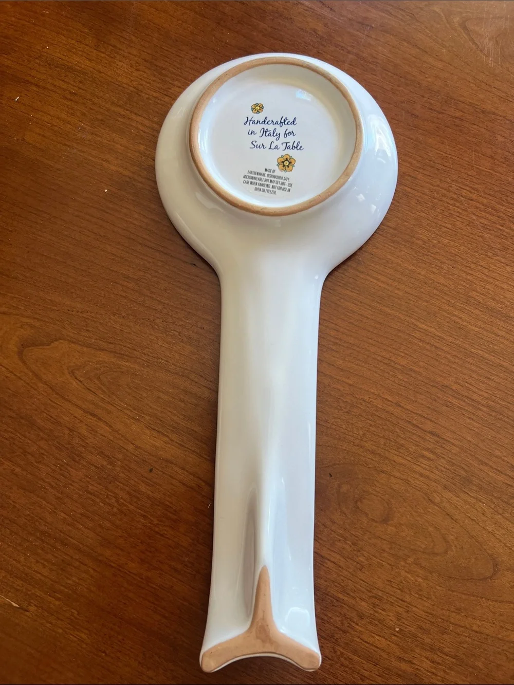 Handcrafted in Italy for Sur La Table Ceramic Spoon Rest